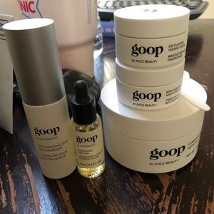 Goop Face cleanser, night cream, day cream, exp